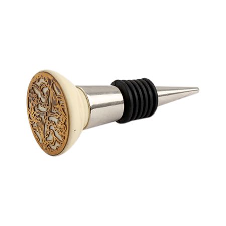 Golden Grate Wine Stopper (Set Of Two piece)